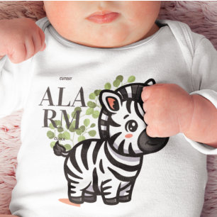 Mama's Mooiste Wekker Baby Zebra Romper