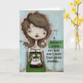 Mama's portemonnee - Moederdag Kaart (Gele Bloem)