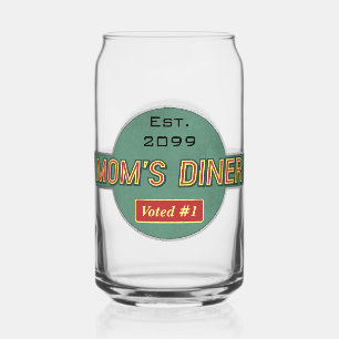 Mama's Retro Diner Drinkware Blikvorm Glas