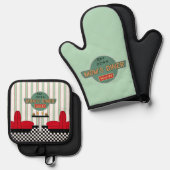 Mama's Retro Diner Ovenwant & Pannenlap Set (Voorkant / Achterkant)