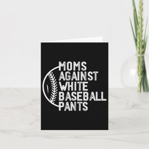Mama's Tegen Witte Honkbalbroeken Honkbal Mama Mot Kaart