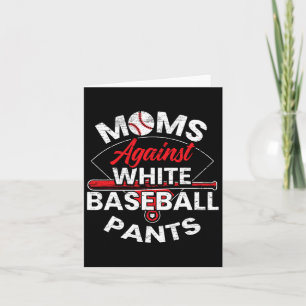 Mama's Tegen Witte Honkbalbroeken Sportliefhebber Kaart