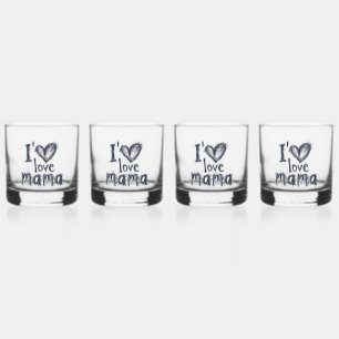 "Mama's Toast" - Ensemble de verre à whisky gravé