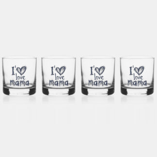 "Mama's Toast" - Ensemble de verre à whisky gravé