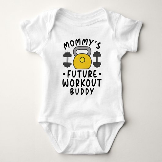 Mama's Toekomstige Workout Buddy - Gewichtheffen Romper (Voorkant)