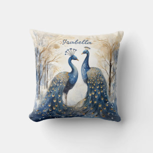 Mama's Verjaardag Natuur Liefhebbers Peacock geper Kussen