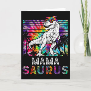 Mamasaurus Dinosaur Mama Saurus Familie Matching T Kaart