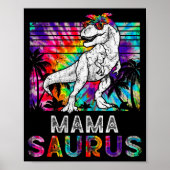 Mamasaurus Dinosaur Mama Saurus Family Matching Ti Poster (Voorkant)