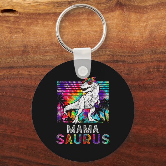 Mamasaurus Dinosaur Mama Saurus Family Matching Ti Sleutelhanger (Voorkant)