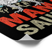 Mamasaurus Dinosaur Mama Saurus T Rex Funny Family Poster (Hoek)