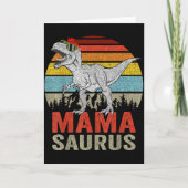 Mamasaurus Dinosaur Mama Saurus T Rex Grappige Fam Kaart (Voorkant)