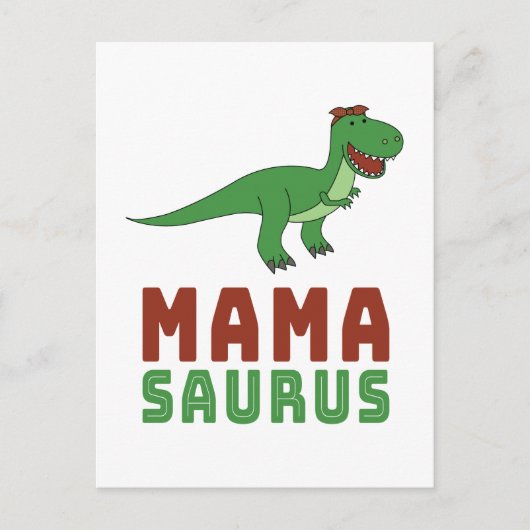 Mamasaurus Dinosaurus Tyrannosaurus Rex Moederdag Briefkaart (Voorkant)