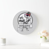 Mamasaurus Ma T rex Dino Funny Custom Name Grote Klok (Huis)