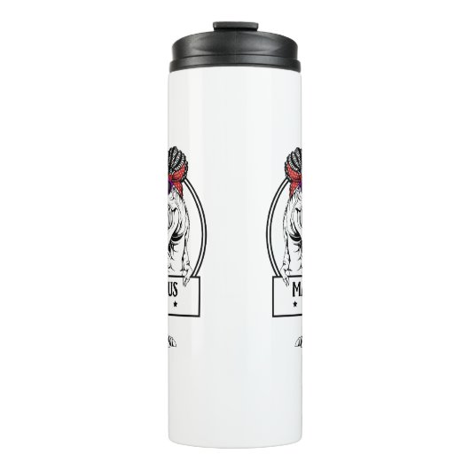 Mamasaurus Ma T rex Dino Funny Custom Name Thermosbeker (Voorkant)
