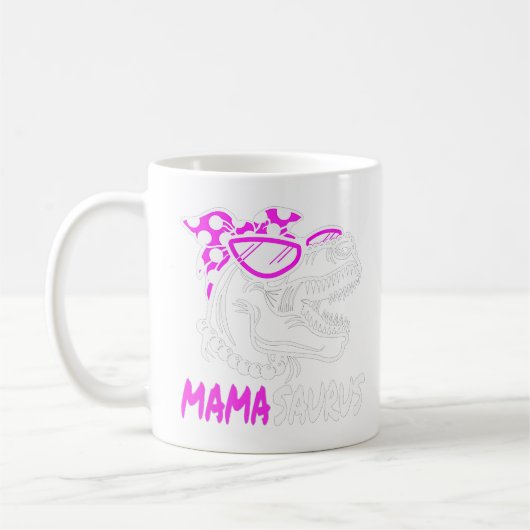 Mamasaurus Mama Dinosaur T-Rex Cute Moederdag Koffiemok (Links)