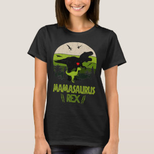Mamasaurus Rex Dinosaur mama en Kinder Retro T-shirt