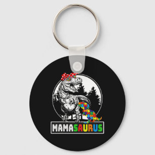 Mamasaurus T Rex Dinosaur Mama Saurus Autism Aware Sleutelhanger