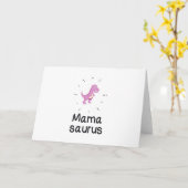 Mamasaurus T-Rex Dinosaurus Moeder Dag Grappig Kaart (Gele Bloem)