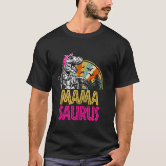 Mamasaurus trex dinosaurus grappige mama saurus fa t-shirt