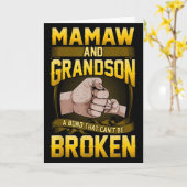 Mamaw And Grandson A Bond That Can't Be Broken Shi Kaart (Gele Bloem)