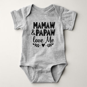 Mamaw en Papaw Love Me Romper