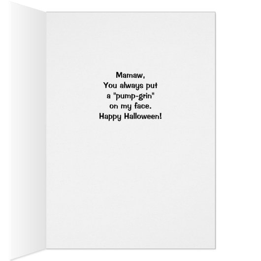 Mamaw Halloween Cute Jack o' Lantern (Intérieur (Droit))