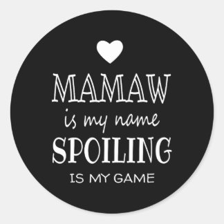 Mamaw is mijn naam Grappige geschenken voor oma Ronde Sticker