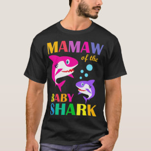Mamaw of the Baby Birthday Shark Mamaw Shark Mothe T-shirt
