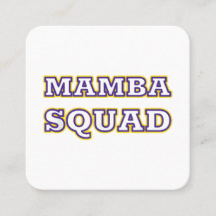 Mamba Squad grappige kleding voor slang liefhebber Vierkante Visitekaartje