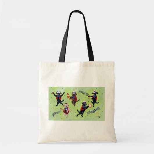 Mambo Labrador Musicians Painting Tote Bag (Voorkant)
