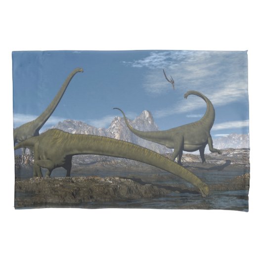Mamenchisaurus dinosaurs kudde - 3D rendering Kussensloop (Voorkant)