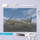 Mamenchisaurus dinosaurs kudde - 3D rendering Tissuepapier (Craft)