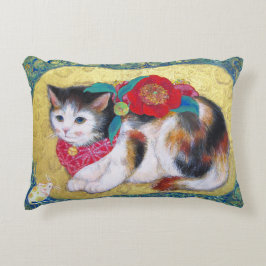 Mameneko: The Camellia Kitten  Accent Kussen
