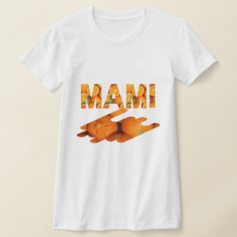 MAMI Orange Typography Art T-shirt
