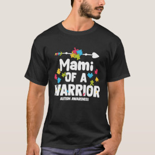 Mami van een Autisme-familie van Warriors Puzzle A T-shirt