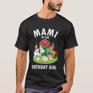 Mami Van Het Verjaardagsmeisje Boerderij Dieren Bo T-shirt