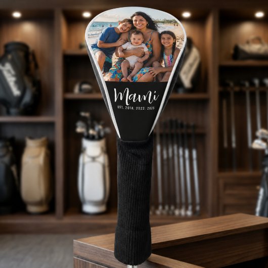 Mami Vastgestelde Script Zwarte Foto Golfheadcover