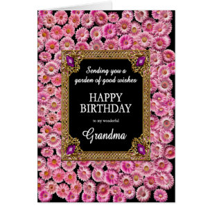 Mamie Anniversaire Rose Daisées
