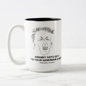 Mamie dit la tasse 2 de connard (Gauche)