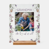 Mamie Florale le Cœur de Tout Photo Acrylique (Recto)