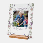 Mamie Florale le Cœur de Tout Photo Acrylique (Angle)