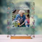 Mamie Florale le Cœur de Tout Photo Acrylique (Neutre)