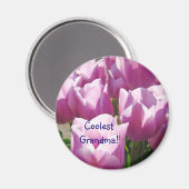 Mamie la plus cool ! aimants Tulipes Violettes Bri (Recto/Verso)