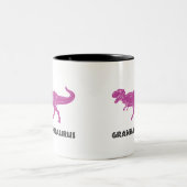 Mamie Nanna, tasse rose de tasse de T-rex de (Centre)
