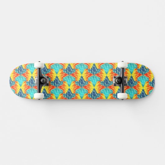 Mamluks Djinns Fire and Water Pattern Skateboard (Horizontaal)