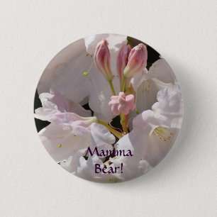 Mamma Beer! knop Roze Rhodies bloemen Ronde Button 5,7 Cm