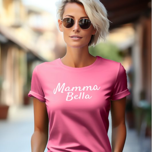 Mamma Bella gepersonaliseerd Italiaans cadeau voor T-shirt