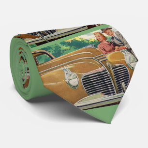 Mamma en papa's MAMMOTH 1941 Plymouth print Stropdas