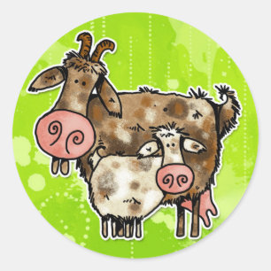 mamma-geit ronde sticker