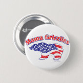 Mamma-Grizzly-Distress Ronde Button 5,7 Cm (Voorkant /achterkant)